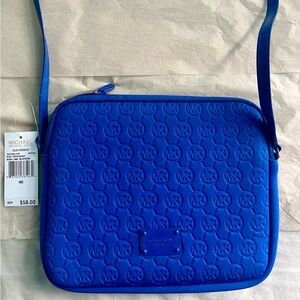 Michael Kors Blue iPad Crossbody purse.